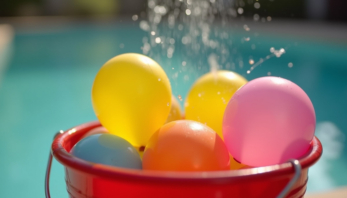 Colorful water balloons ready for play